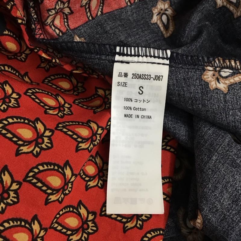 アズールバイマウジー AZUL BY MOUSSY ワンピース ひざ丈スカート 250ASS33-J067 オフショルダー 半袖 S 総柄 赤 / レッド / X 紺 / ネイビー / レディース USED 古着 中古 10115305