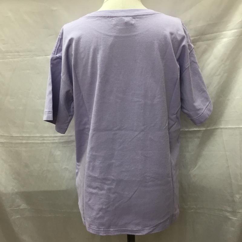 ミルクフェド MILKFED. Tシャツ 半袖 半袖カットソー プリントTシャツ クルーネックカットソー S ロゴ、文字 紫 / パープル / レディース USED 古着 中古 10112251