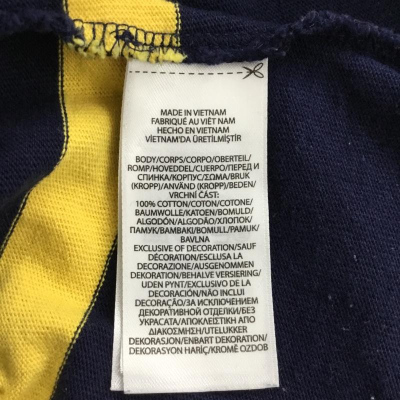ポロラルフローレン POLO RALPH LAUREN カットソー 長袖 長袖カットソー ラガーシャツ ボーダーシャツ カラーシャツ S ボーダー柄 黄 / イエロー / X 紺 / ネイビー /  メンズ USED 古着 中古 10110010
