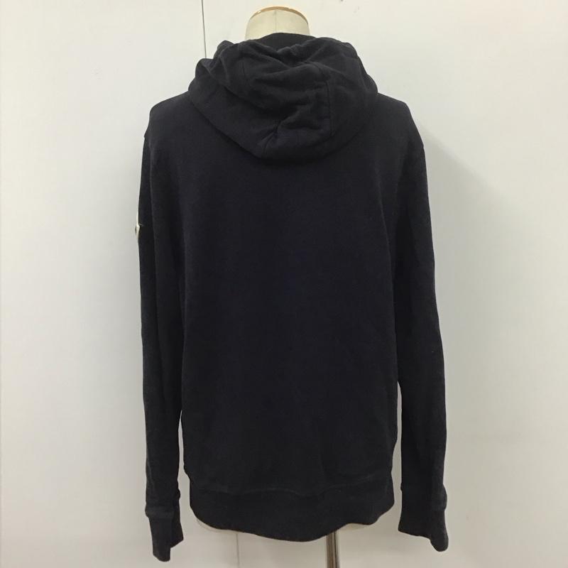 モンクレール MONCLER パーカー 長袖 長袖パーカー フード付きパーカー プリントスウェット トレーナー L ロゴ、文字 紺 / ネイビー / メンズ USED 古着 中古 10110387