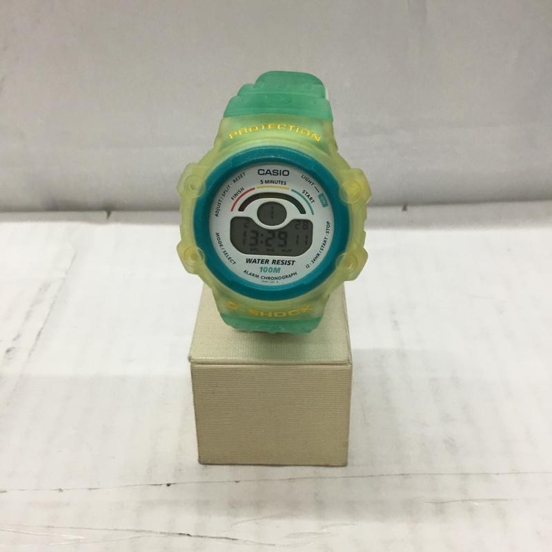 ジーショック G-SHOCK 腕時計 デジタル DW-610 スケルトン ロゴ、文字 薄緑 / ライトグリーン / レディース USED 古着 中古 10106374