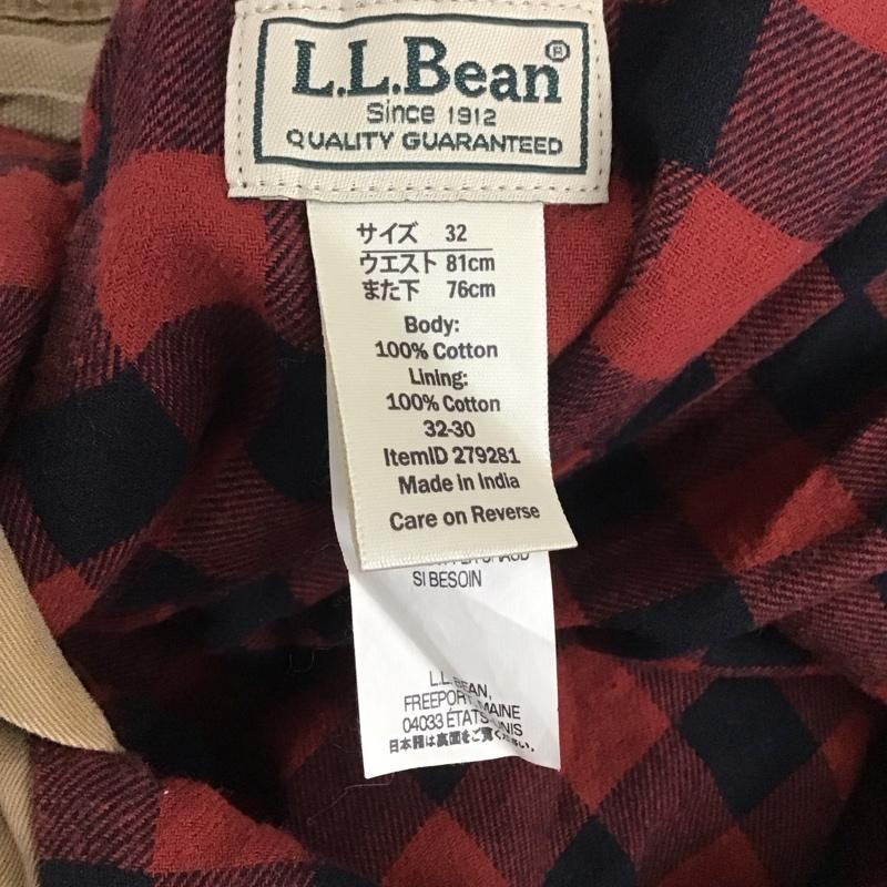 エルエルビーン L.L.Bean パンツ チノパン チノパン ワイドパンツ カジュアルパンツ ストレートパンツ 32インチ 無地 ベージュ / ベージュ / メンズ USED 古着 中古 10111104