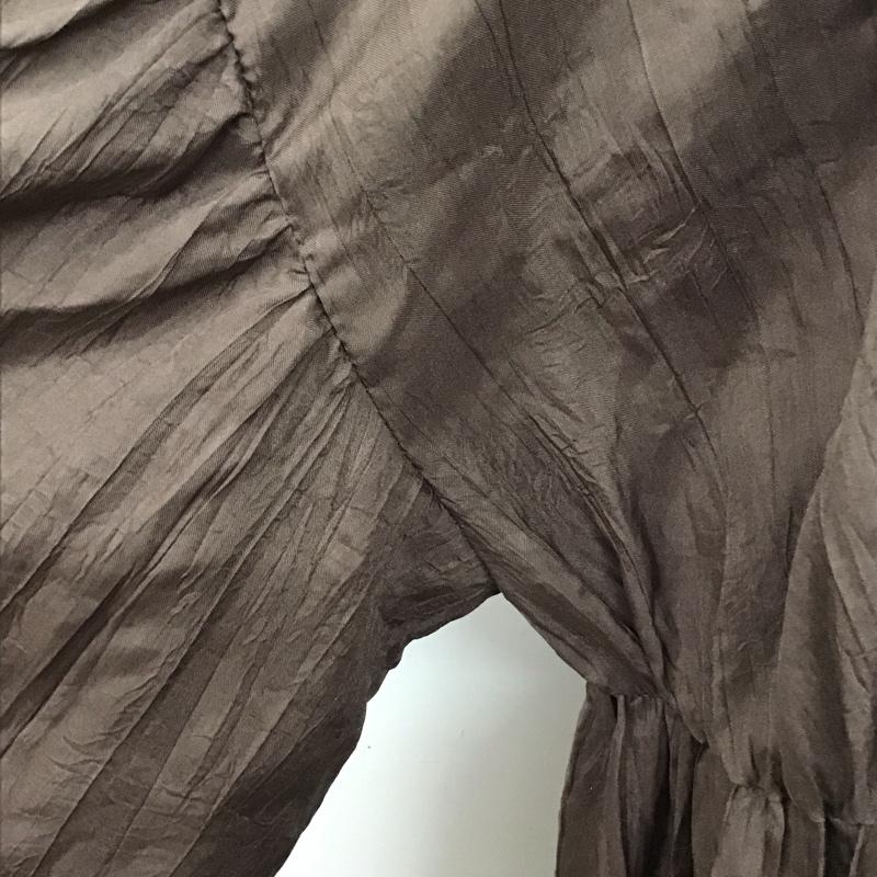 ナイスクラップ NICE CLAUP カットソー 長袖 310350 ティアード FREE 無地 ダークブラウン / ダークブラウン /  レディース USED 古着 中古 10112624
