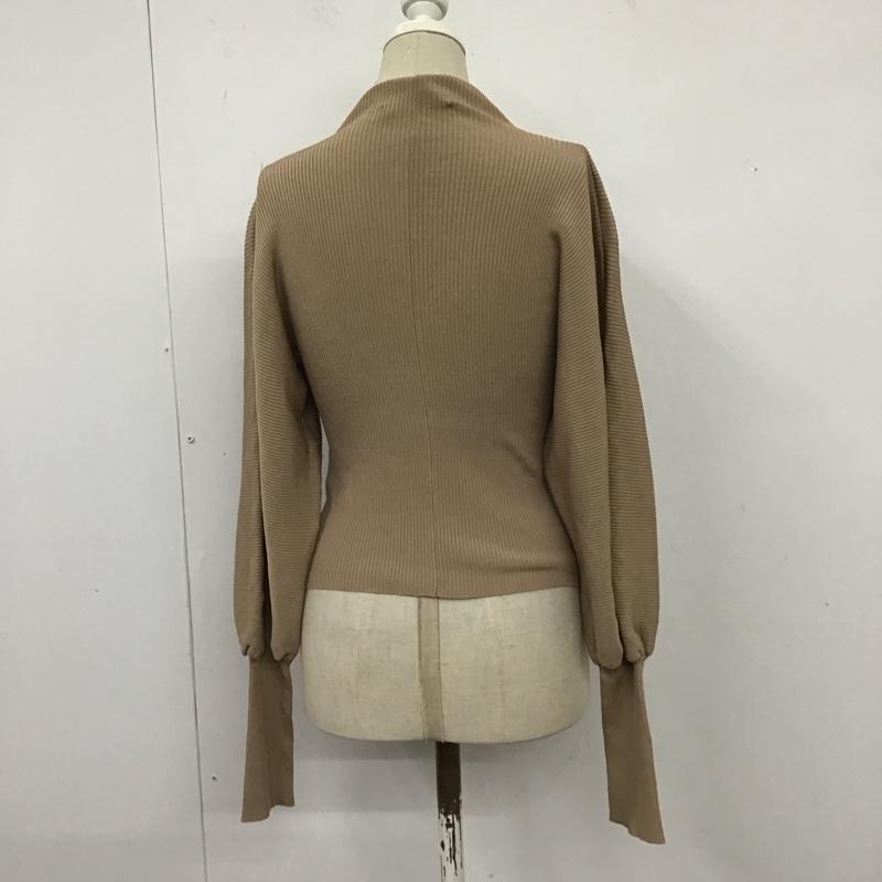 ザラ ZARA ニット、セーター 長袖 6254 109 450 スタンドネック M 無地 ベージュ / ベージュ /  レディース USED 古着 中古 10116668