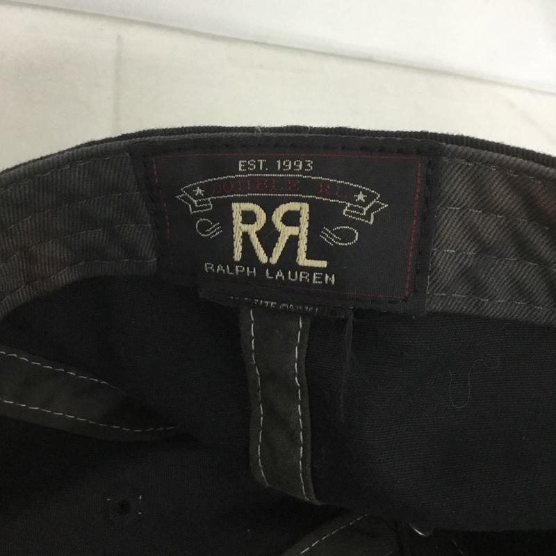 ダブルアールエル RRL 帽子 キャップ 刺繍 ロゴ、文字 黒 / ブラック / メンズ USED 古着 中古 10143285