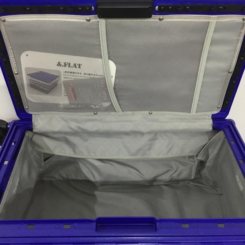 アンドフラット &.FLAT スーツケース、トランク スーツケース、トランク FL14-4-00001 折りたたみ ハードキャリーバッグ キャリーケース 箱有 ロゴ、文字 青 / ブルー / メンズ USED 古着 中古 10137504