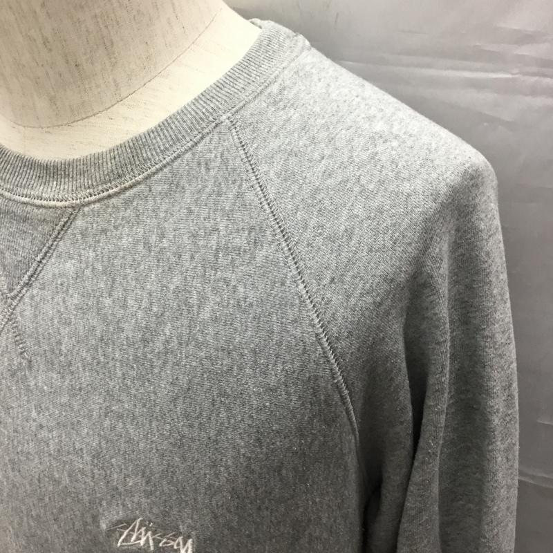 ステューシー STUSSY トレーナー 長袖 スウェット M 無地 X 刺繍 灰 / グレー / メンズ USED 古着 中古 10109615