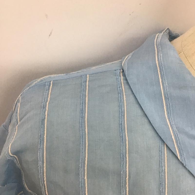 ザラ ZARA シャツ、ブラウス 長袖 長袖シャツ ストライプシャツ カラーシャツ S ストライプ 水色 / ライトブルー / レディース USED 古着 中古 10126883