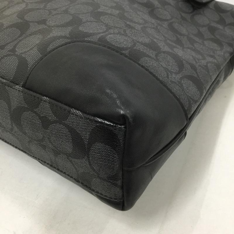コーチ COACH トートバッグ トートバッグ F71103 シグネチャー ロゴ、文字 黒 / ブラック / メンズ USED 古着 中古 10133828