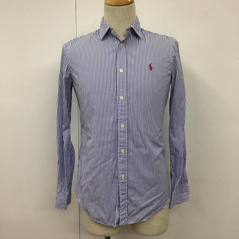 ポロラルフローレン POLO RALPH LAUREN シャツ、ブラウス 長袖 長袖シャツ カラーシャツ ストライプシャツ 長袖カットソー 6 ストライプ 白 / ホワイト / X 水色 / ライトブルー /  メンズ USED 古着 中古 10110774