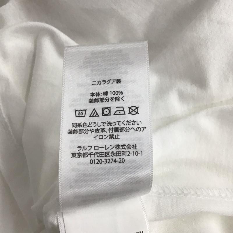 ポロラルフローレン POLO RALPH LAUREN Tシャツ 半袖 半袖カットソー プリントTシャツ クルーネックカットソー L ロゴ、文字 白 / ホワイト / メンズ USED 古着 中古 10145678
