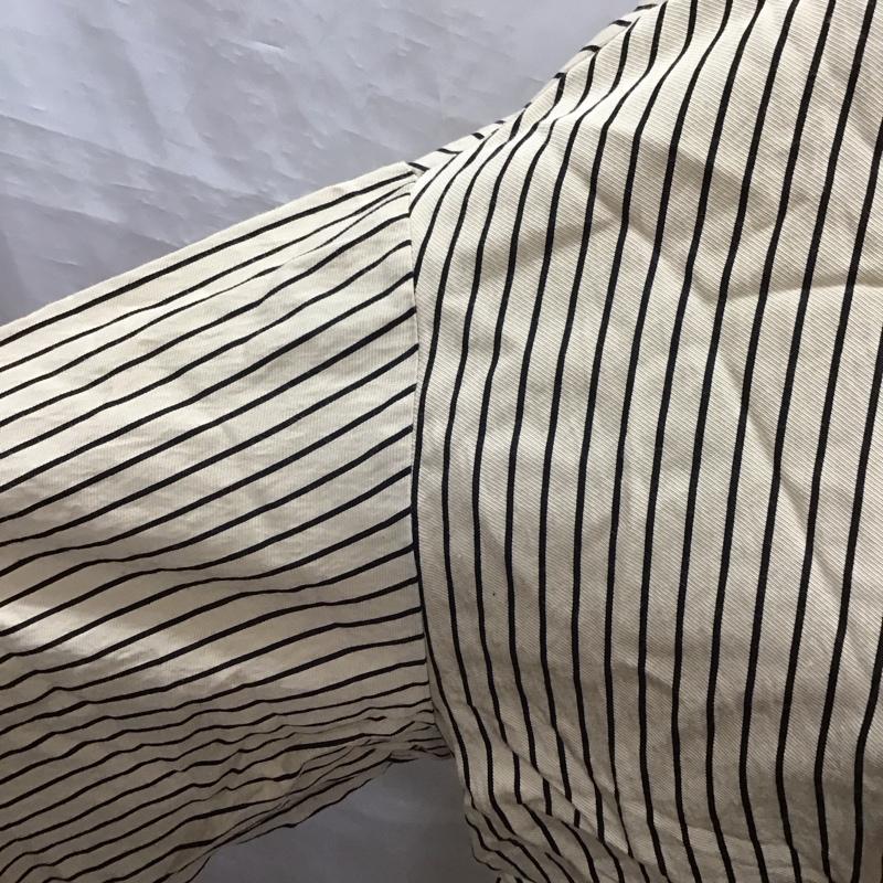 ザラ ZARA シャツ、ブラウス 長袖 クロップド丈 S ストライプ ベージュ / ベージュ / X 黒 / ブラック / レディース USED 古着 中古 10123505