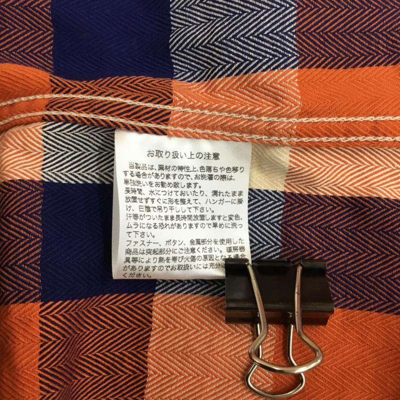 フラットヘッド The Flat Head シャツ、ブラウス 長袖 THE FLAT HEAD 長袖シャツ M チェック 橙 / オレンジ / X 青 / ブルー / メンズ USED 古着 中古 10129220