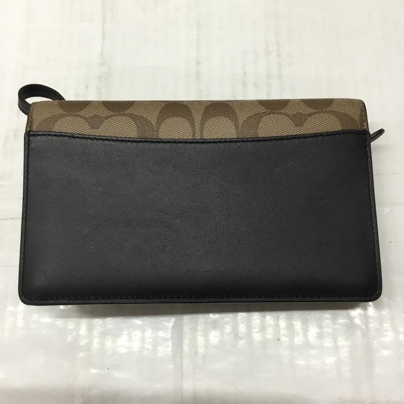 コーチ COACH ショルダーバッグ ショルダーバッグ F76769 ショルダーウォレット 長財布 ロゴ、文字 黒 / ブラック / X 茶 / ブラウン / レディース USED 古着 中古 10110175