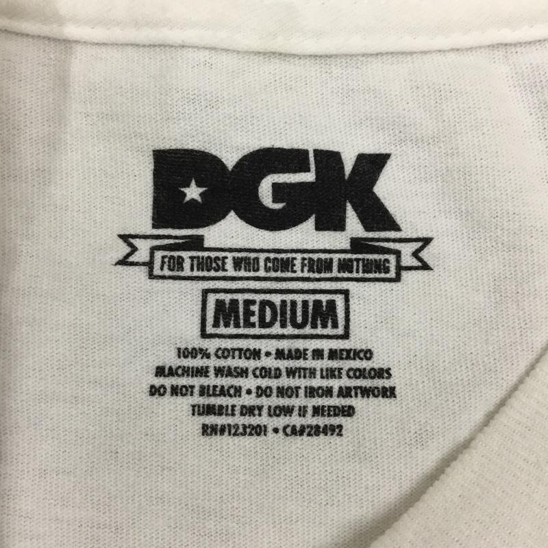 ディージーケー DGK Tシャツ 半袖 クルーネック プリント M ロゴ、文字 白 / ホワイト / メンズ USED 古着 中古 10115521