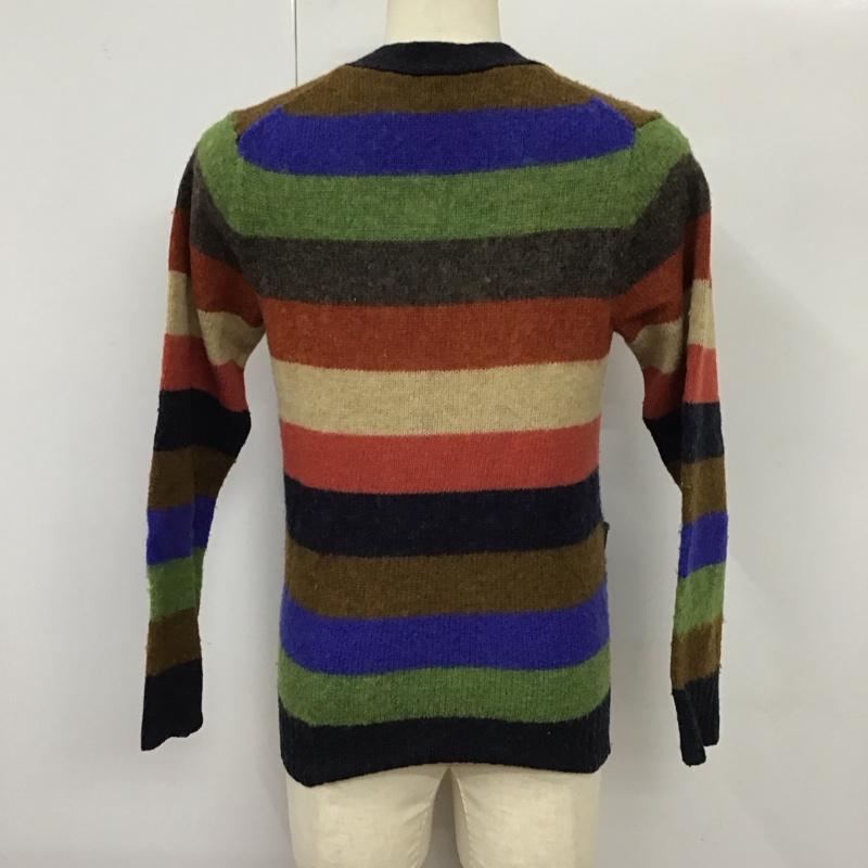 フリークスストア FREAK S STORE カーディガン 長袖 123-1310 マルチボーダー Vネック 36 ボーダー柄 マルチカラー / マルチカラー / メンズ USED 古着 中古 10114615