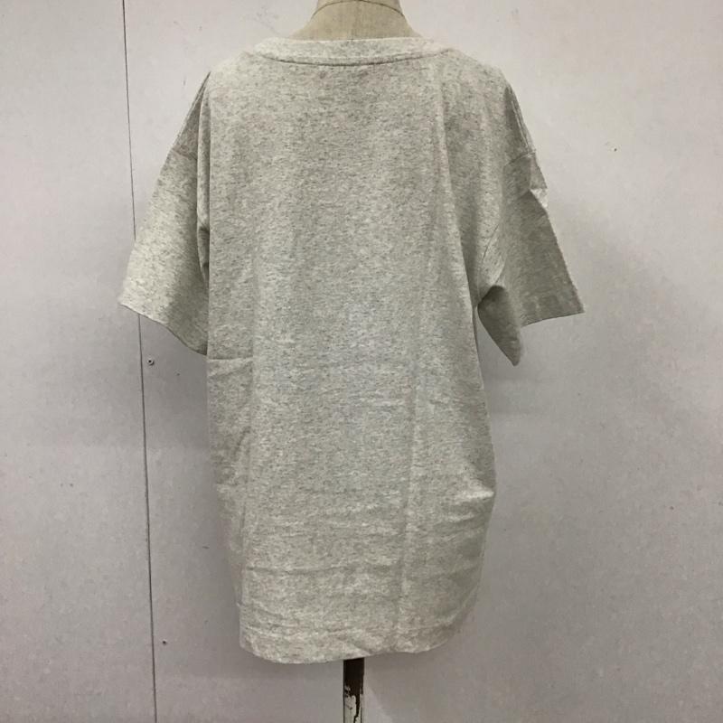 ローリーズファーム LOWRYS FARM Tシャツ 半袖 LF623081AD クルーネック FREE ロゴ、文字 灰 / グレー / レディース USED 古着 中古 10115090
