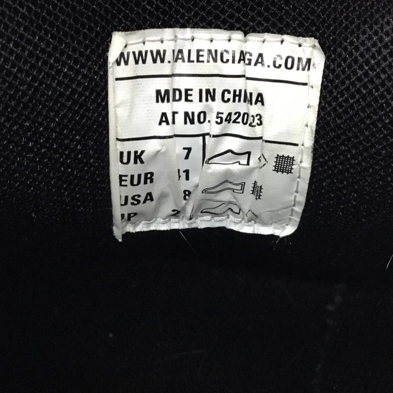 バレンシアガ BALENCIAGA スニーカー スニーカー 542023 トラックトレーナー 27cm 27.0cm ロゴ、文字 黒 / ブラック / X 灰 / グレー / X 赤 / レッド / メンズ USED 古着 中古 10106272