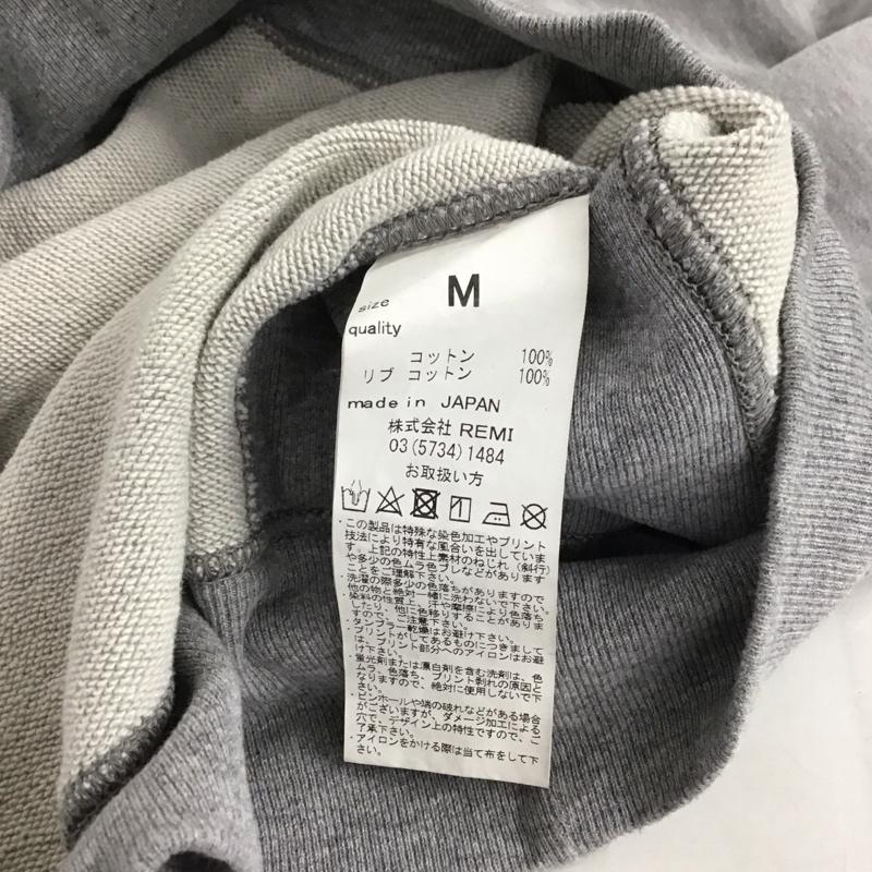 レミ レリーフ REMI RELIEF トレーナー 長袖 長袖トレーナー スウェット クルーネック プルオーバー M 無地 灰 / グレー / メンズ USED 古着 中古 10146622