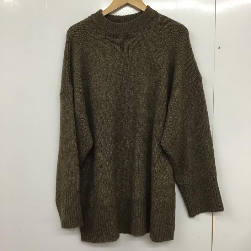 ザラ ZARA ニット、セーター 長袖 S 無地 茶 / ブラウン / レディース USED 古着 中古 10132855