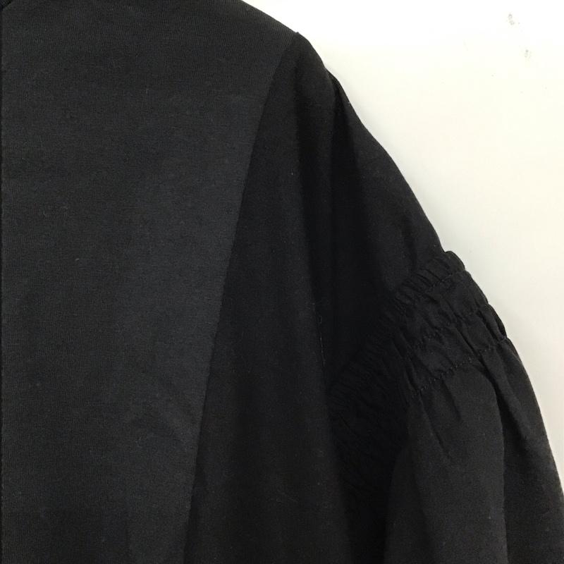 レプシィム LEPSIM カットソー 半袖 LP062439AD 異素材フリルチュニック フリル袖Tシャツ FREE 無地 黒 / ブラック / レディース USED 古着 中古 10131756