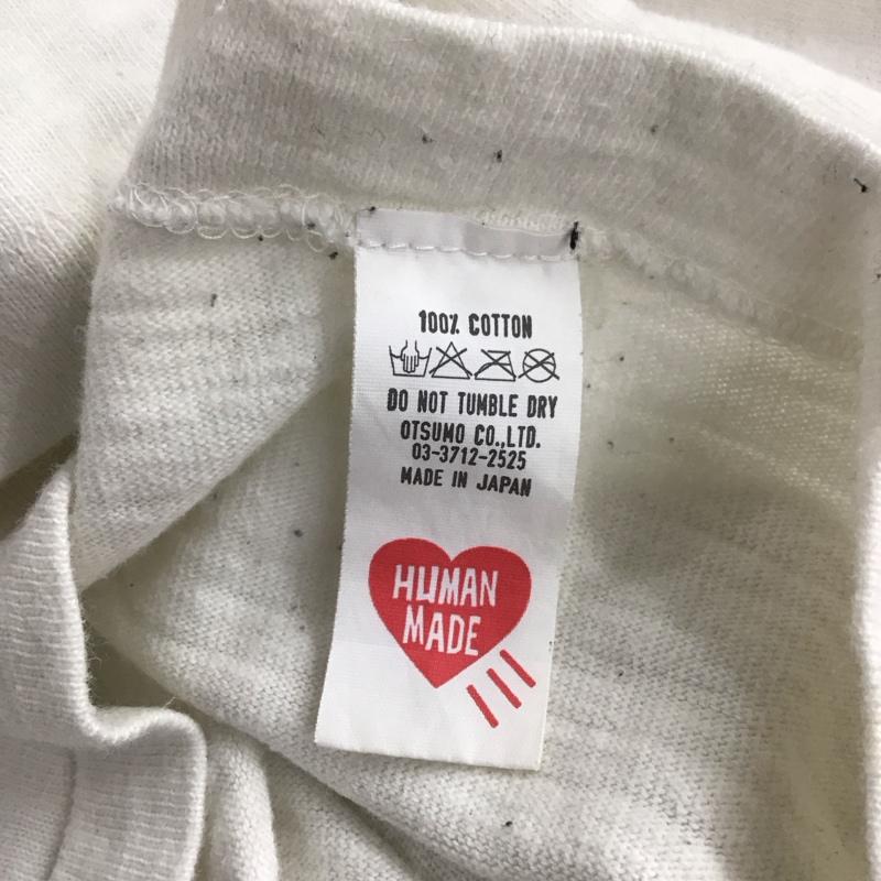 ヒューマンメード HUMAN MADE Tシャツ 半袖 半袖カットソー プリントTシャツ クルーネックカットソー L ロゴ、文字 白 / ホワイト / メンズ USED 古着 中古 10137343