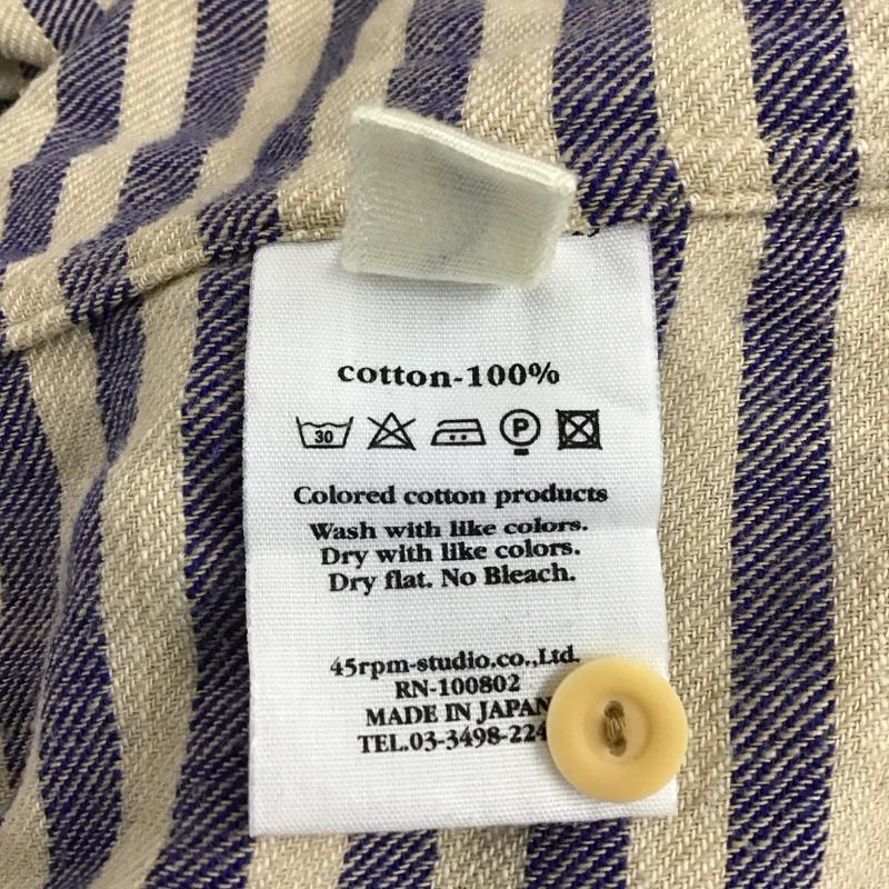 フォーティーファイブアールピーエム 45RPM カットソー 長袖 長袖シャツ カラーシャツ ポロシャツ 長袖カットソー ボーダーシャツ 4 ボーダー柄 マルチカラー / マルチカラー / メンズ USED 古着 中古 10119906