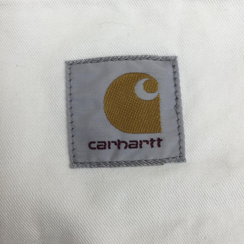 カーハート Carhartt パンツ デニム、ジーンズ 34インチ ワンポイント 白 / ホワイト /  メンズ USED 古着 中古 10124456