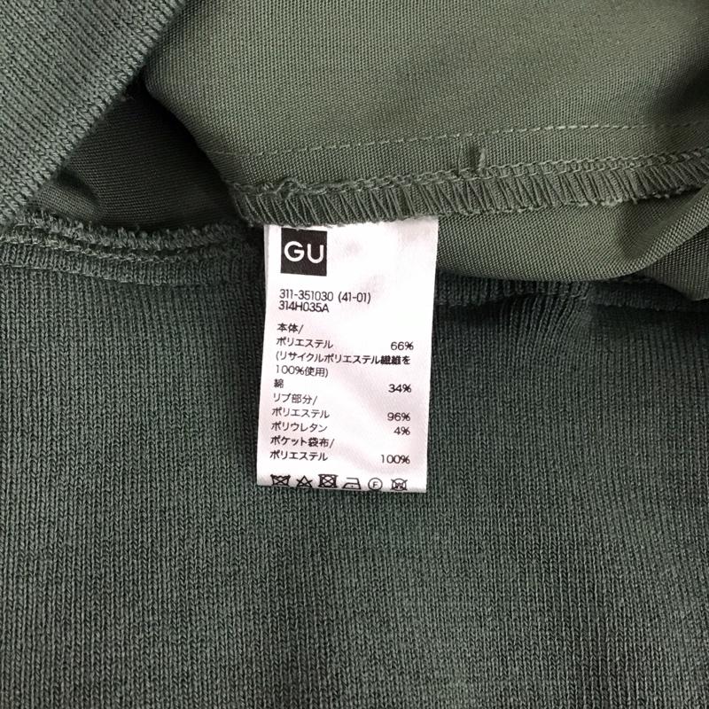 ジーユー GU ジャケット、上着 ジャンパー、ブルゾン 311-351030 リブブルゾン ジップアップジャケット アウター XXL 無地 カーキ / カーキ / メンズ USED 古着 中古 10119140