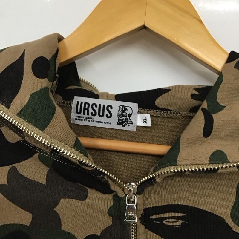 アーサスベイプ URSUS BAPE パーカー 長袖 ジップアップ XL 総柄 マルチカラー / マルチカラー / メンズ USED 古着 中古 10131227