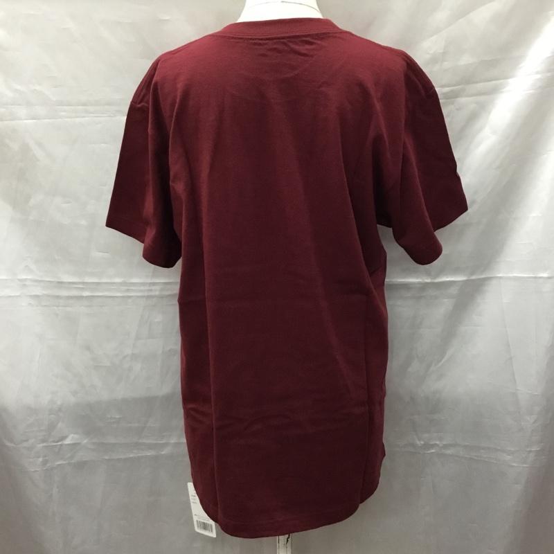 ミルクフェド MILKFED. Tシャツ 半袖 半袖カットソー プリントTシャツ クルーネックカットソー M ロゴ、文字 えんじ / ワインレッド / レディース USED 古着 中古 10112248