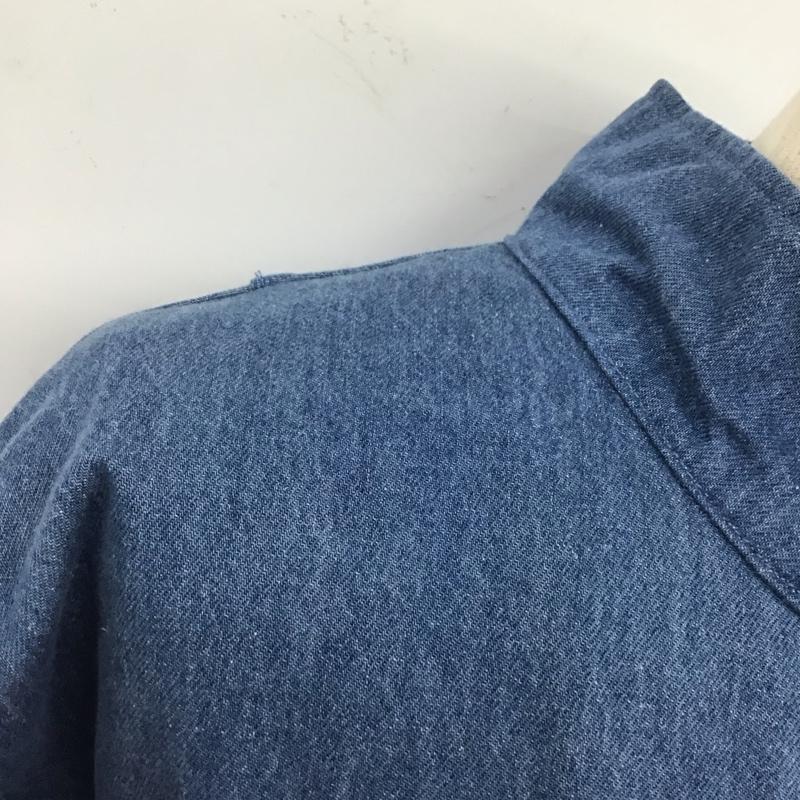 イグザンプル EXAMPLE コート コート一般 DENIM MOD COAT ライトオンス チェック L ワンポイント 青 / ブルー / メンズ USED 古着 中古 10106925