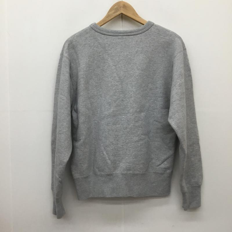 ブルーブルー BLUE BLUE トレーナー 長袖 M ロゴ、文字 灰 / グレー / X 赤 / レッド / メンズ USED 古着 中古 10136983