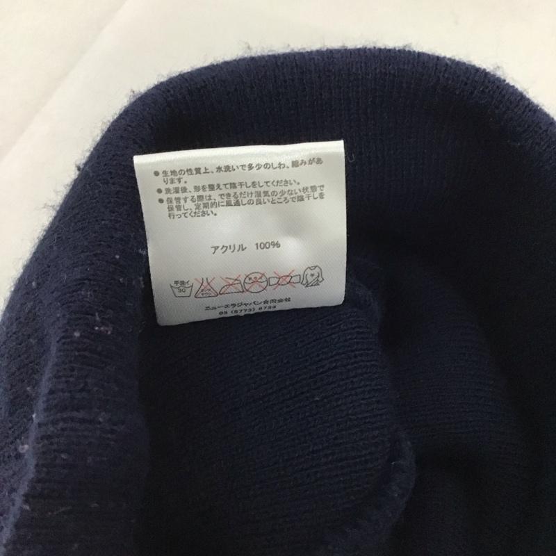 ニューエラ NEW ERA 帽子 ニット帽 ロゴ、文字 紺 / ネイビー / メンズ USED 古着 中古 10141148