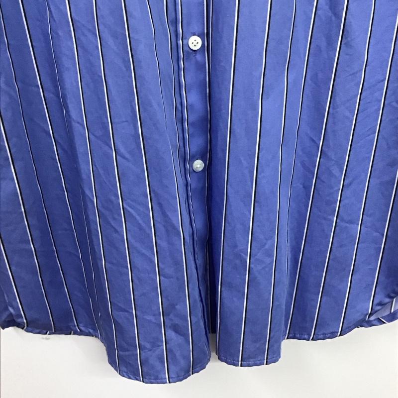 ワンオブマイン 1_OF MINE シャツ、ブラウス 長袖 3611-105-1647 スリットロングシャツ FREE ストライプ 水色 / ライトブルー / レディース USED 古着 中古 10131744
