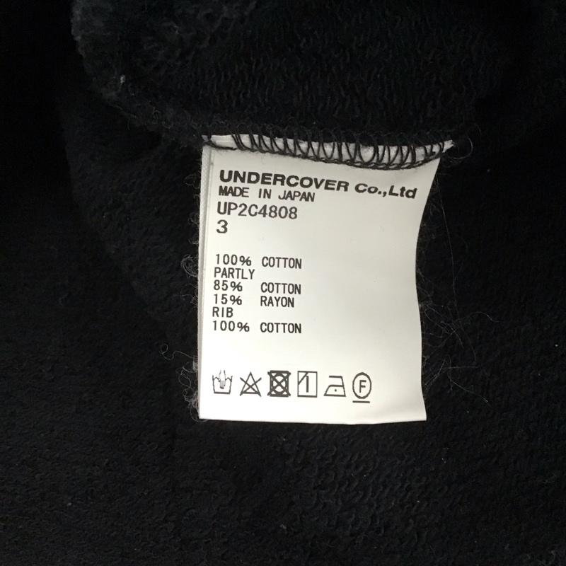 アンダーカバー UNDERCOVER パーカー 長袖 長袖パーカー プルオーバーパーカー スウェット 3 無地 黒 / ブラック / メンズ USED 古着 中古 10141774
