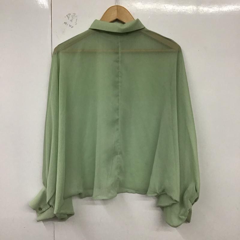 ザラ ZARA シャツ、ブラウス 長袖 XS 無地 薄緑 / ライトグリーン / レディース USED 古着 中古 10124811