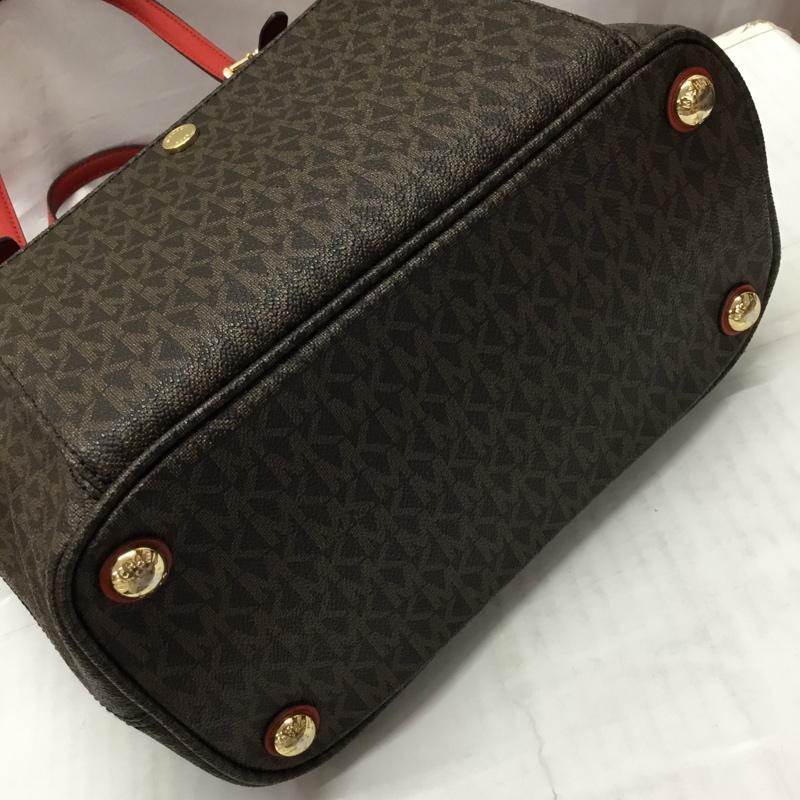 マイケルコース MICHAEL KORS トートバッグ トートバッグ 30S7GTTT8B 総柄 茶 / ブラウン / X 赤 / レッド / レディース USED 古着 中古 10117615