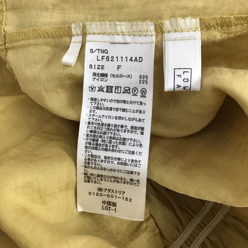 ローリーズファーム LOWRYS FARM カットソー 半袖 半袖カットソー 無地シャツ Vネックカットソー FREE 無地 黄 / イエロー / レディース USED 古着 中古 10135419
