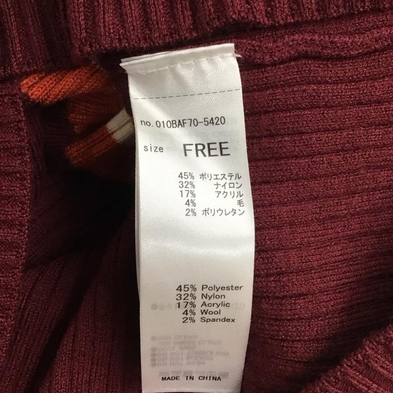 マウジー MOUSSY ニット、セーター 半袖 010BAF70-5420 HALFSLEEVEPOLOニットトップス 半袖ニットカットソー FREE ボーダー柄 マルチカラー / マルチカラー / レディース USED 古着 中古 10116983