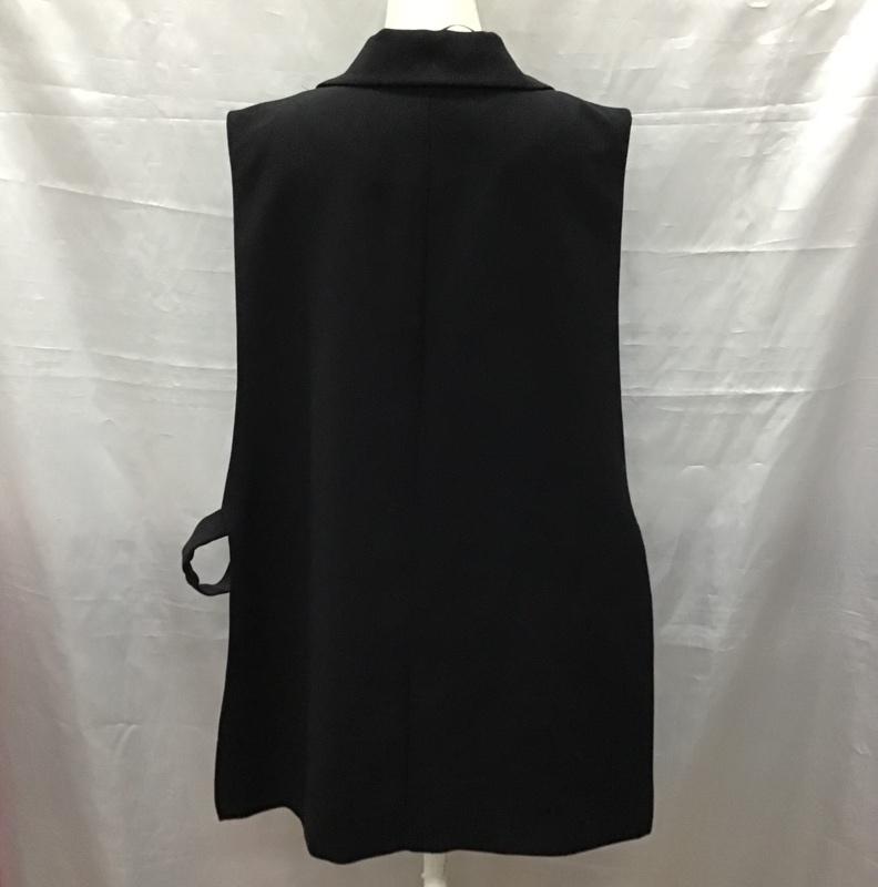 ザラ ZARA ベスト ベスト ロングベスト サイドスリット 前開き S 無地 黒 / ブラック / レディース USED 古着 中古 10117981