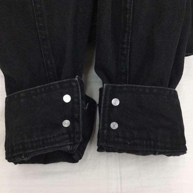 ザラ ZARA ワンピース ひざ丈スカート デニム地 L 無地 黒 / ブラック / レディース USED 古着 中古 10138284