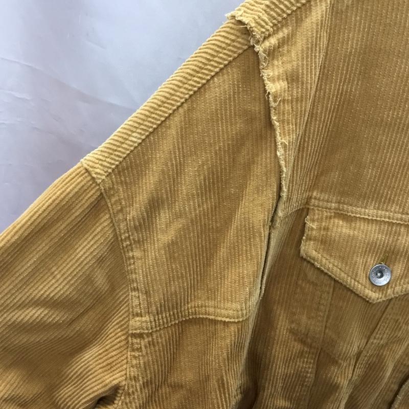 ニコアンド niko and... ジャケット、上着 ジャケット、ブレザー st92dj03fl ノーカラージャケット コーデュロイ 無地 マスタード / マスタード / レディース USED 古着 中古 10110844