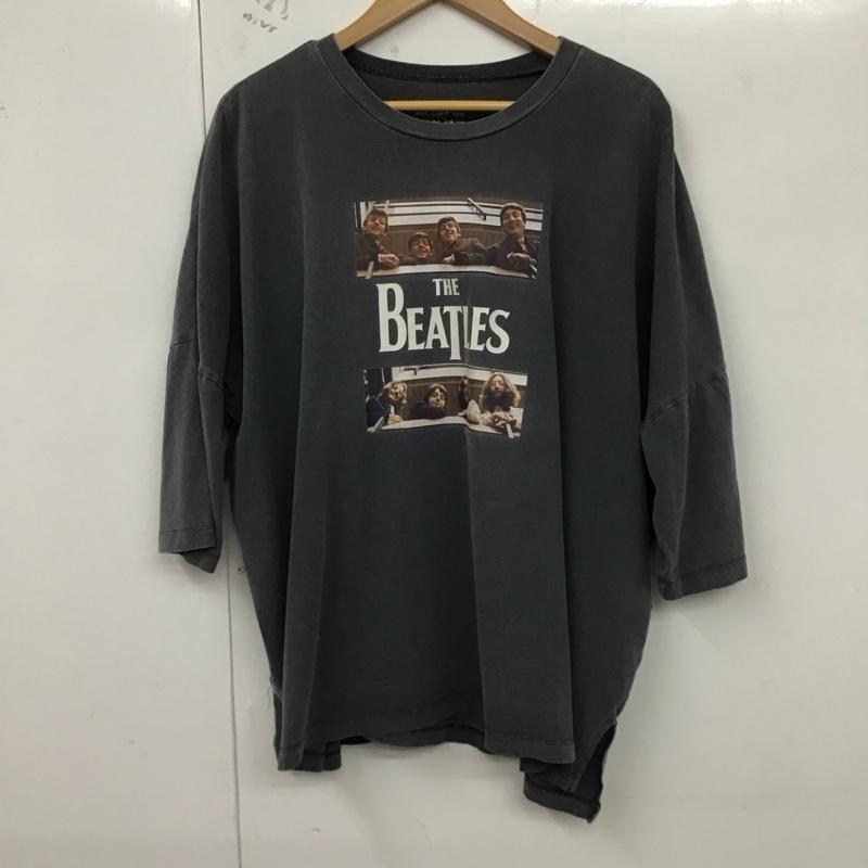 ニコアンド niko and... Tシャツ 半袖 ビートルズ ビッグシルエット プリント チャコールグレー / チャコールグレー / レディース USED 古着 中古 10128582