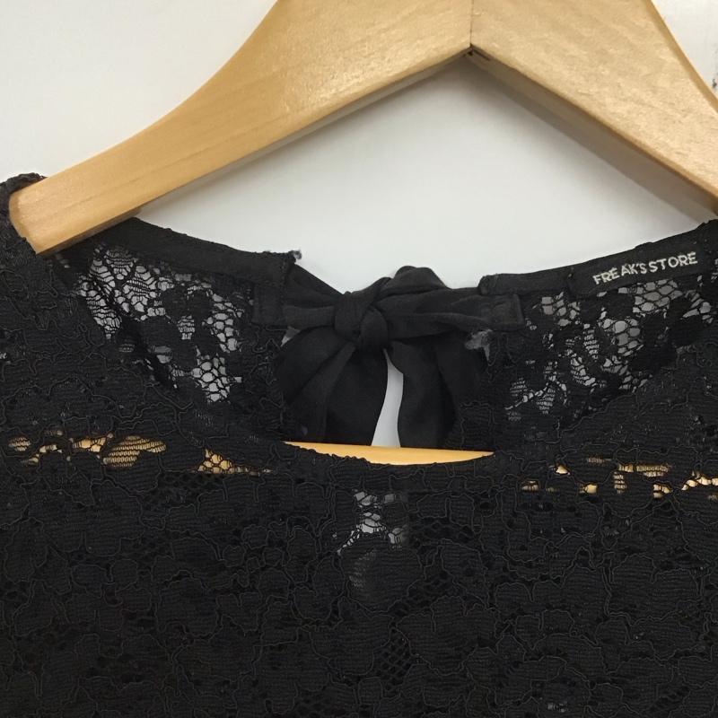 フリークスストア FREAK S STORE カットソー 半袖 S 無地 黒 / ブラック / レディース USED 古着 中古 10136494