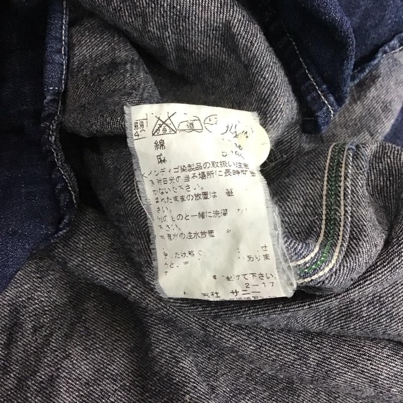 サニースポーツ SUNNY SPORTS シャツ、ブラウス 長袖 長袖シャツ カラーシャツ ポケットシャツ 長袖カットソー デニムシャツ M 無地 インディゴ / インディゴ /  メンズ USED 古着 中古 10109272