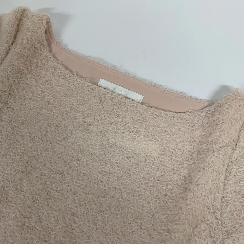 アナイ ANAYI ニット、セーター 長袖 38 無地 桃 / ピンク / レディース USED 古着 中古 10014680