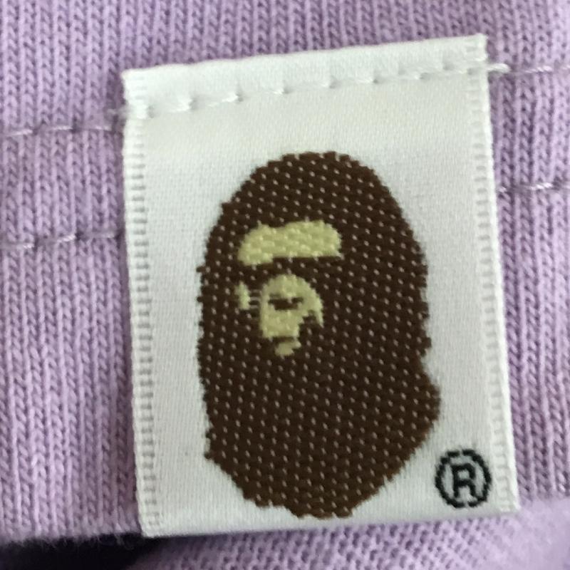 アベイシングエイプ A BATHING APE Tシャツ 半袖 XL ロゴ、文字 紫 / パープル / メンズ USED 古着 中古 10139624