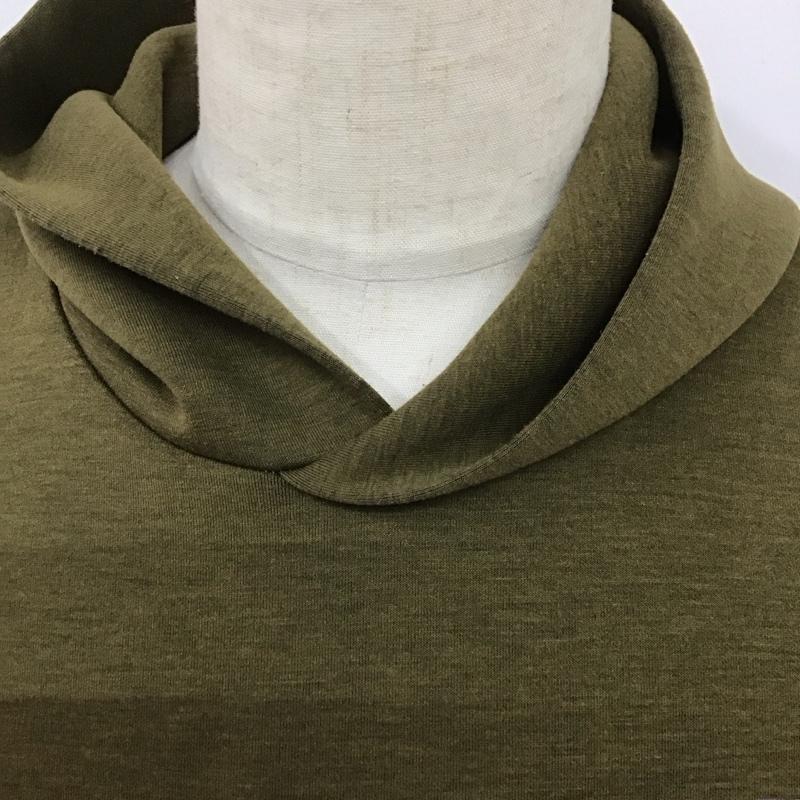 ザノースフェイス THE NORTH FACE パーカー 長袖 nt12086 ランニングスウェット プルオーバー L ロゴ、文字 カーキ / カーキ /  メンズ USED 古着 中古 10125611