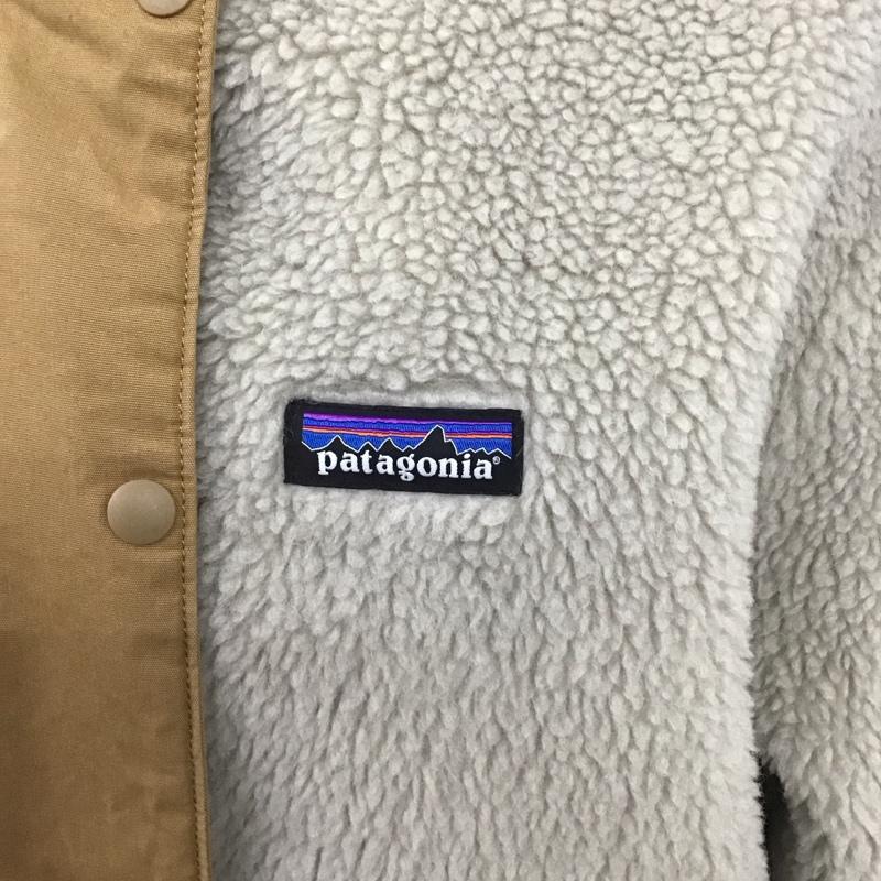 パタゴニア patagonia ジャケット、上着 ジャケット、ブレザー 22945fa23 フリースジャケット スタンドカラー アウター S ロゴ、文字 ベージュ / ベージュ / レディース USED 古着 中古 10125719